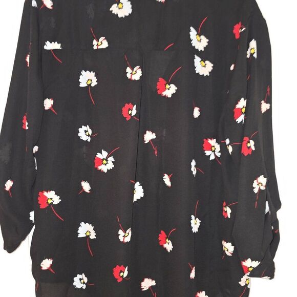 41 Hawthorn Freeman Split Neck Blouse XL | Black - Picture 5 of 7